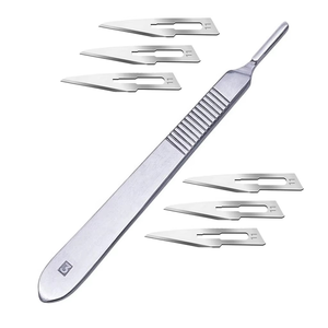Ensemble de poignées de scalpel premium n° 3 et n° 4, porte-lames de couteau chirurgical en acier inoxydable, instruments médicaux, dentaires et de laboratoire, marquage CE ISO - Product Image 2