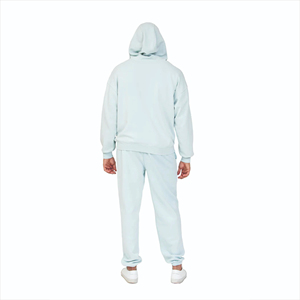 Survêtement en coton OEM pratique et élégant avec fermeture éclair et poches, en polyester confortable pour un usage quotidien, motif uni imprimé - Product Image 4