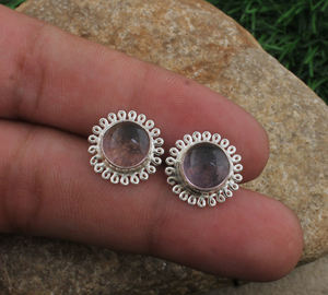 Boucles d'oreilles pendantes en turquoise naturelle, argent sterling 925, boucles d'oreilles de luxe en pierre précieuse rose, bijoux délicats pour femmes, vente en gros pour les fêtes - Product Image 6