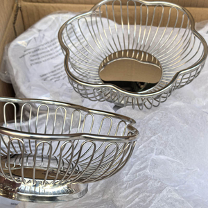 Panier à légumes en fil métallique en forme de fleur, panier à fruits décoratif pour la maison, panier à pain - Product Image 2