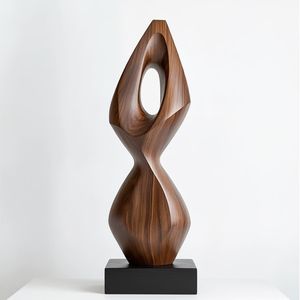 Sculpture en bois élégante pour la décoration intérieure, idéale pour offrir en cadeau - Product Image 4