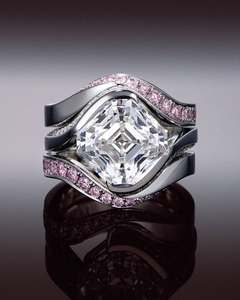 Juego de Anillos de Tres Piezas con Moissanita y Plata S925, Joyería de Alta Gama, Diseño Ojo de Caballo, Regalo de Joyería con Diamantes Mosan - Product Image 1