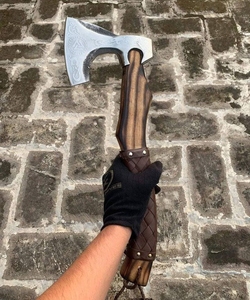 Hache industrielle LEGACY BLADES en acier à haute teneur en carbone forgé à la main, manche en bois de frêne, longueur et poids personnalisables, OEM/ODM - Product Image 2