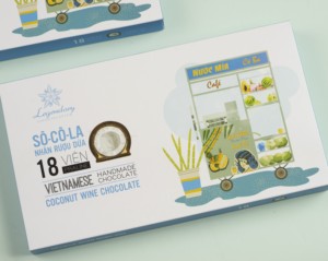 Boîtes de chocolats légendaires fourrées au vin de coco, boîte de chocolats personnalisée pour coffrets cadeaux et souvenirs - Product Image 4