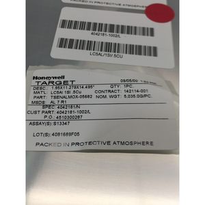 Honeywell TSENALMOX-05682 Target, LC5Al 1Sl .5CU - อุปกรณ์และชิ้นส่วนเซมิคอนดักเตอร์มืออาชีพที่เชื่อถือได้ระดับโลก - Product Image 5