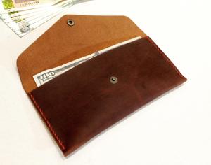 Portefeuille à enveloppes en cuir véritable personnalisé, fournisseur en gros, pochette de rangement haut de gamme pour budgeting LCE-0015 - Product Image 6