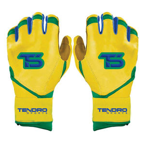Guantes de Bateo de Béisbol Personalizados, Azules, Acolchados, de Microfibra, con Cierre de Gancho y Bucle, Unisex, para Adultos, Profesionales - Product Image 4