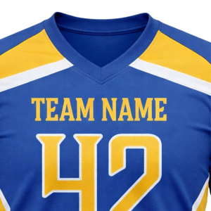 Camiseta de Fútbol Americano Sublimada Personalizada con Cuello en V, 100% Poliéster, Absorbe la Humedad, Uniforme de Equipo, OEM al por Mayor - Product Image 5