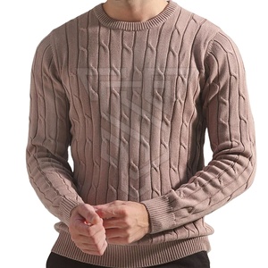 เสื้อสเวตเตอร์ถักไหมพรมผู้ชายสำหรับฤดูหนาว ผ้าฝ้าย 100% ขายส่ง ดีไซน์ล่าสุด บริการ OEM คุณภาพสูง - Product Image 1