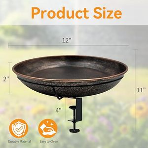 Baño para Pájaros de Metal de Diseño Creativo y Moderno para Jardín, Patio y Experiencia de Bebedero para Aves Silvestres, Confortable para Uso Diario al Aire Libre - Product Image 2