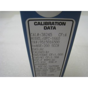 UNIT <b>1660</b> MFC Mass Flow Controller UFC-<b>1660</b> Ar - Trusted Global Legacy Semiconductor Equipment and Parts at - Product Image 3