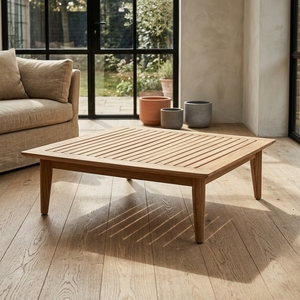 New Modern Minimalist Slatted <b>Wood</b> Dining Table Eco-Friendly Outdoor Garden Patio Furniture Indoor Teak <b>Desk</b> Box Sets - Product Image 3