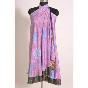 Women's Artisan Handmade Vintage Floral Silk Maxi <b>Wrap</b> Skirt - Product Image 3