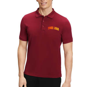 Polos de hombre de talla grande personalizados de alta calidad, con logotipo bordado personalizado, de color sólido y tela transpirable. - Product Image 1