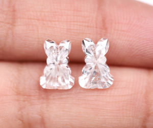 Par de diamantes cultivados en laboratorio de alta calidad, 3.45 CT, CVD/HPHT, corte conejillo personalizado, VVS-VS, perforados con láser, sueltos, para joyería. - Product Image 6