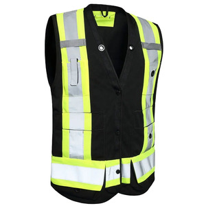 Gilet réfléchissant de sécurité nocturne pour travaux routiers et de construction, vêtement haute visibilité, gilet de sécurité réfléchissant avec poches - Product Image 4