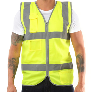 Reflective Safety Vests for Men Women High Visibility Vest with Pockets Mesh Fabric <b>Construction</b> Safety Apparel Neon <b>Work</b> Vest - Product Image 1