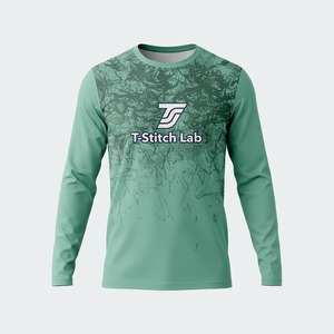 Camiseta de Hombre de Manga Larga, Tejida, Estampada, Formal, de Gran Tamaño, de Alta Calidad, 100% Algodón, con Estampado Digital en la Parte Delantera - Product Image 4