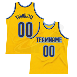 Camiseta de Baloncesto Personalizada Amarilla Sublimada, Unisex, de Malla Transpirable, 100% Poliéster, con Impresión de Nombre y Número del Equipo - Product Image 1