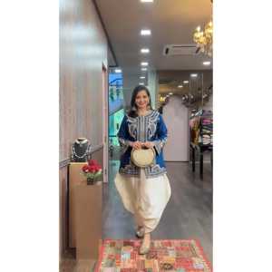 ชุดปาร์ตี้ออกแบบโดยดีไซเนอร์ของผู้หญิงชุดหรูหราเสื้อ doti salwar dupatta - Product Image 5