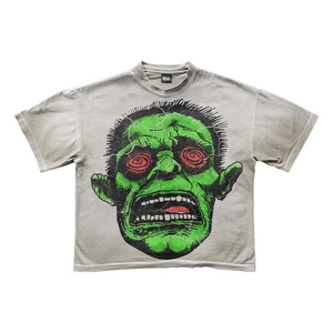 Camisetas Gráficas Personalizadas con Estampado DTG, Estilo Urbano, Corte Holgado, Lavado Ácido, Vintage para Hombre, 260 Gramos, 100% Algodón Tejido - Product Image 3