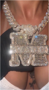 Colgante de Letra Grande con Diseño 3D Personalizado para Hombre y Mujer, Joyería Hip Hop, Colgante de Moissanita, Plata 925 - Product Image 4