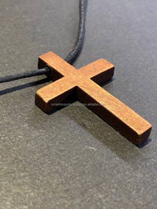 Handmade Christian Walnut Chéo Vòng cổ: Hoàn hảo cho lễ Phục sinh, Giáng sinh, và mặc hàng ngày! Mặt dây chuyền chữ thập bằng gỗ tự nhiên - Product Image 5