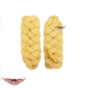 KEW High Quality Bullion Wire Light Yellow <b>Braided</b> Epaulettes Nylon Elegant Garment <b>Accessory</b> Durable - Product Image 1