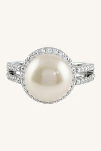 แหวนมุกและเพชร CZ เงินแท้ 92.5 รุ่น KLSR-11896 - Product Image 4