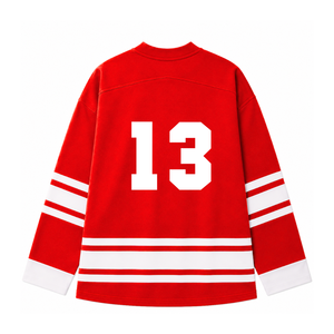 Delta |   Sigma |   Camiseta de Hockey sobre Hielo Theta Sorority, Roja y Blanca, de Malla de Poliéster, Absorbente de Humedad, para Rendimiento Atlético - Product Image 4