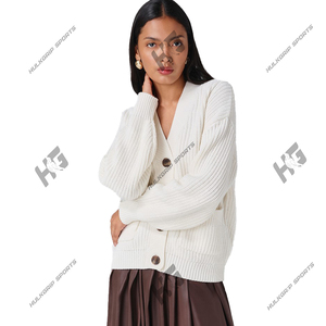 Luxury Women <b>Chunky</b> <b>Knit</b> <b>Cardigan</b> Sweater Oversized Button Front Winter Outerwear Premium Ribbed <b>Knit</b> Women <b>Cardigan</b> custom logo - Product Image 6