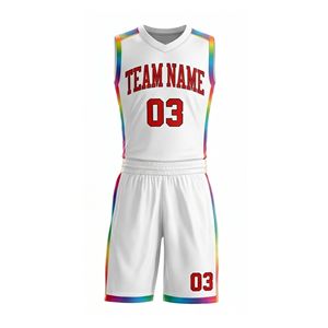 Sublimation Camouflage Red Black Basketball Kit Full Body Print Polyester Mesh Team Jersey and Shorts Uniform Sets - Product Image 4