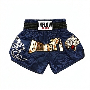 Pantalones Cortos de Boxeo Muay Thai Personalizados al por Mayor, Transpirables, de Secado Rápido, 100% Poliéster, Unisex, Ropa Deportiva Ligera para Kickboxing - Product Image 6