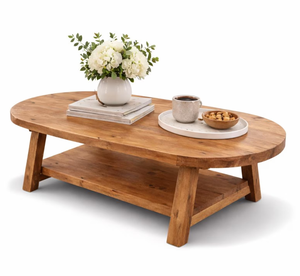 Nouvelle table de salle à manger au design attrayant, deux couleurs, bois de manguier massif, style vintage, finition naturelle et noire, pieds courbés - Product Image 4