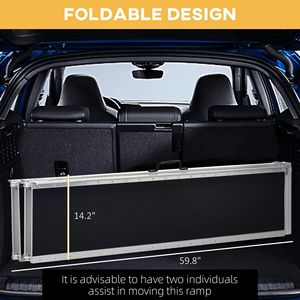 Rampa di Accesso in Alluminio da 3 Metri, Pieghevole e Antiscivolo per Facile Accesso a Gradini e Porte - Product Image 6