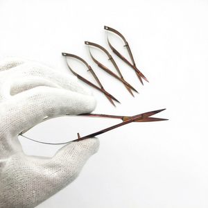 Ciseaux à ressort en acier inoxydable de haute qualité, couleur or rose, pour la beauté, la manucure, la coupe des sourcils, étiquette privée personnalisée - Product Image 6