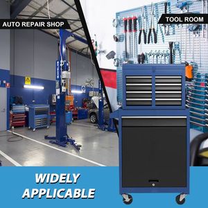 Carrello Portautensili a 5 Cassetti con Ruote, Imballaggio Rinforzato, Cassetta degli Attrezzi in Metallo per Garage, Parte Superiore Staccabile, Armadietto Portaoggetti - Product Image 3