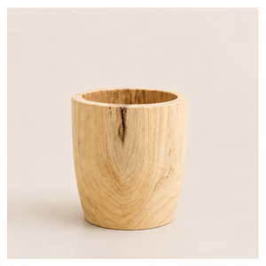 Maceta de Madera Maciza Hecha a Mano con Diseño Moderno y Simple, Macetero Redondo de Madera Tallada a Mano para Decoración de Interiores y Mesas - Product Image 3