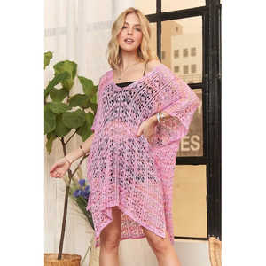 ADORA <b>Crochet</b> Swimsuit Cover up Tunic <b>Top</b> - Product Image 3