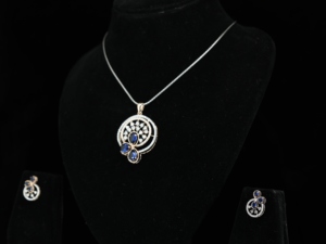 Collier unisexe tendance certifié en argent sterling 925 plaqué or avec saphir naturel, rubis, opale et pierres de naissance multicolores de 3 mm - Product Image 2