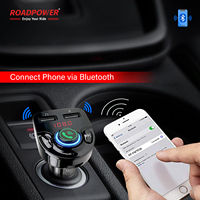 ROADPOWER (RP-FMTR26) Émetteur FM portable avec chargeur de voiture, diffusion sans fil, lecture de musique 3 voies et lecteur MP3