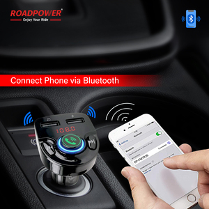 ROADPOWER (RP-FMTR26) เครื่องชาร์จในรถยนต์พร้อมเครื่องส่งสัญญาณบลูทูธ FM พร้อมการสตรีมไร้สายผ่านบลูทูธและการเล่นเพลง 3 รูปแบบ - Product Image 4