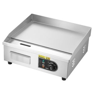 Plancha Eléctrica Comercial de Acero Inoxidable de 17.72 x 11.81 Pulgadas para Mostrador, 122-570 Grados F, Equipo de Cocina Comercial - Product Image 1
