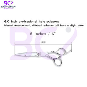 ชุดกรรไกรตัดผมและกรรไกรซอยผม, เครื่องมือช่างตัดผมสแตนเลสสตีลความหนาแน่นสูง ดีไซน์ใหม่ล่าสุด กรรไกรสำหรับร้านเสริมสวย - Product Image 6