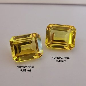 Zafiro Amarillo Cultivado en Laboratorio, Corte Octogonal, Gema Suelta, Claridad Brillante, Piedra de Calidad Premium para Joyería Hecha a Mano - Product Image 3