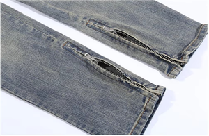 Nuevos Jeans de Mezclilla para Hombre, Juveniles, con Insignias, Elásticos, Estilo Hip-Hop, Acanalados, Apilados, en Oferta - Product Image 6