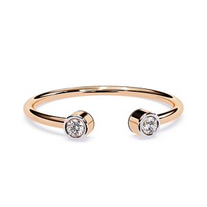 Anillos Apilables Clásicos y Sencillos de Oro Sólido de 14K con Diamantes Cultivados en Laboratorio CVD HPHT, para Uso Diario - Product Image 5