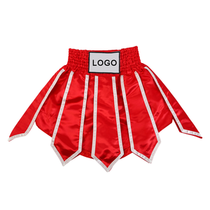 Shorts de boxe en satin respirant et durable de haute qualité avec logo sur le devant, pour Muay Thai, Sanda, MMA, unisexe, pour les arts martiaux - Product Image 1