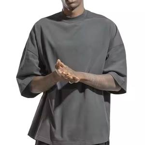 T-shirt surdimensionné personnalisé avec logo, prix de gros, printemps automne hiver, couleur unie, coupe classique, 100% coton - Product Image 2