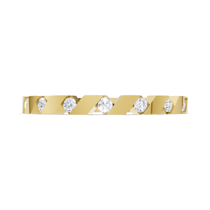 Anillo de Eternidad con Bisel Circular de Oro 9K, Joyería Fina, Anillos Finos con Diamantes Cultivados en Laboratorio, Diseño Escultural, Suministro Directo de Fábrica - Product Image 3